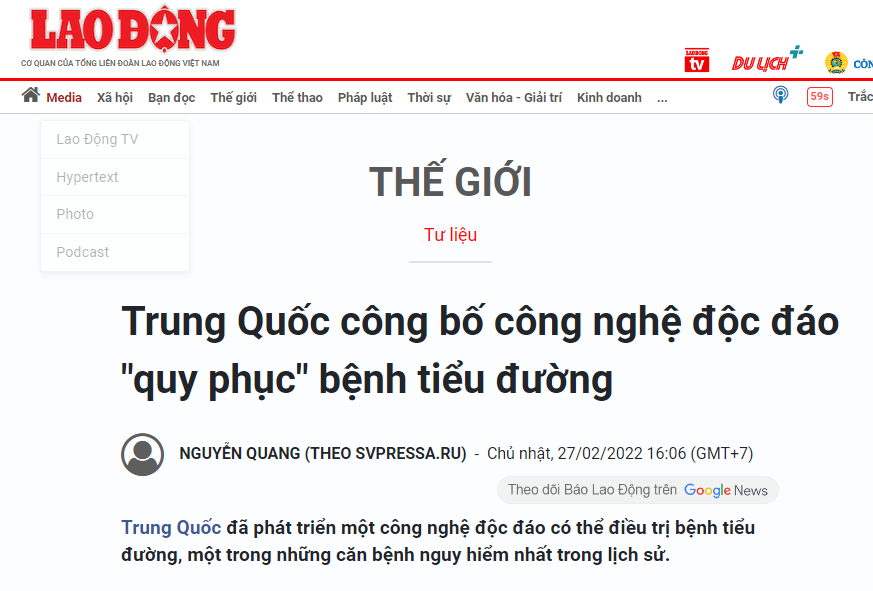 Cơ sở nào khẳng định bệnh tiểu đường hoàn toàn có thể chữa khỏi hẳn? 5