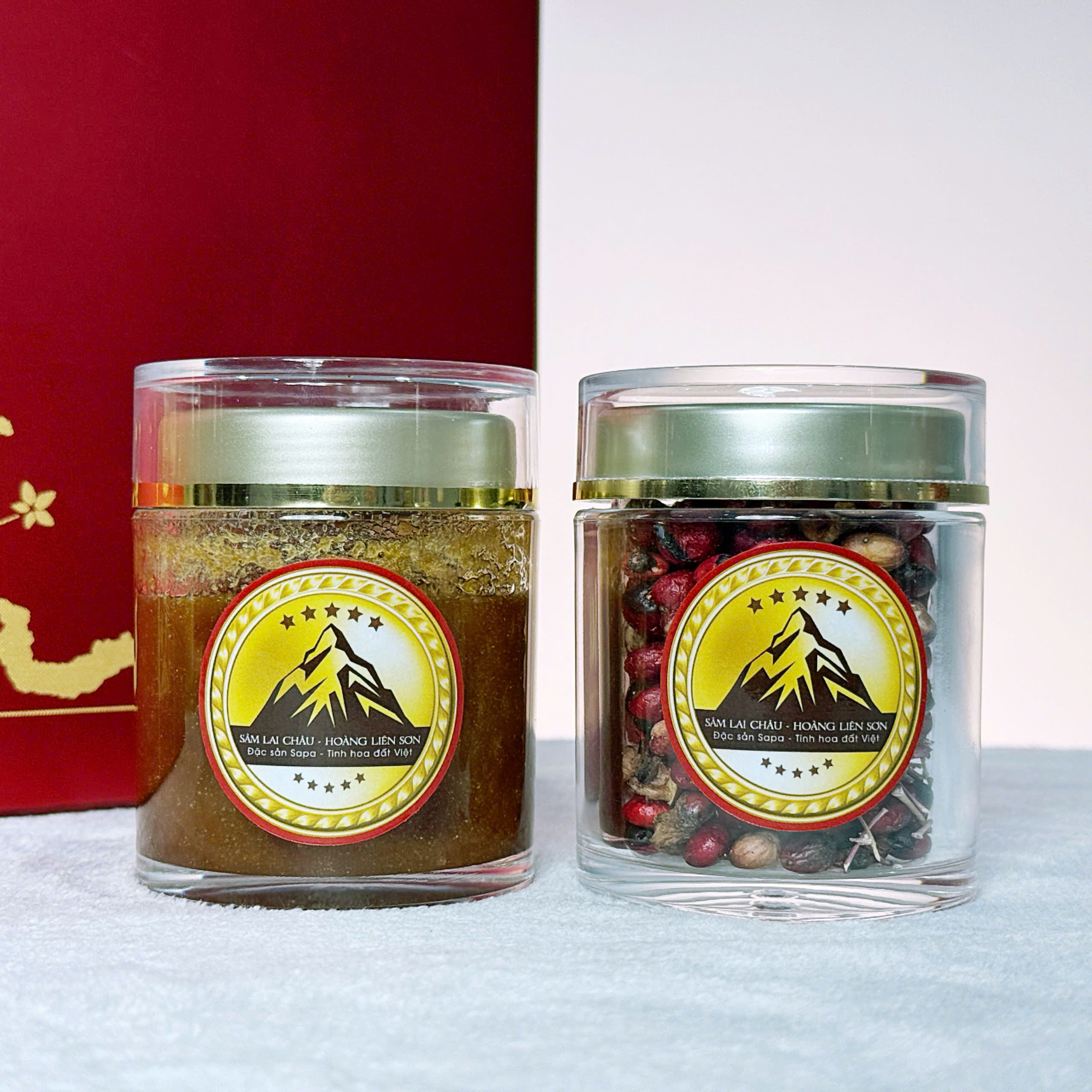 Hộp sâm quà tặng cao cấp (Combo B: Bột Sâm mix mật ong + Quả Sâm Lai Châu) 3
